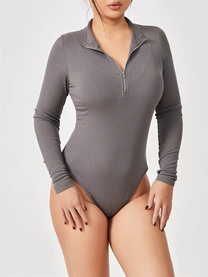 Seamless Women's Bodysuit Long Sleeve