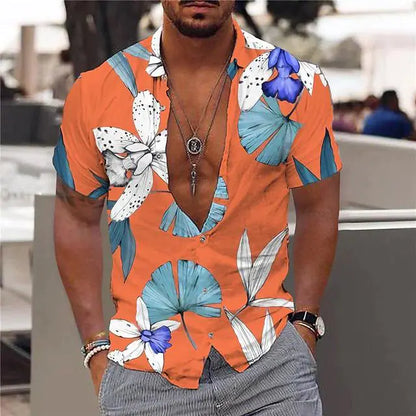 Summer Hawaiian Floral Shirts For Men