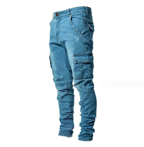 Skinny Jeans With Side Pockets And Feet For Men