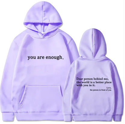 Women's Brushed Hoody Plain Letters