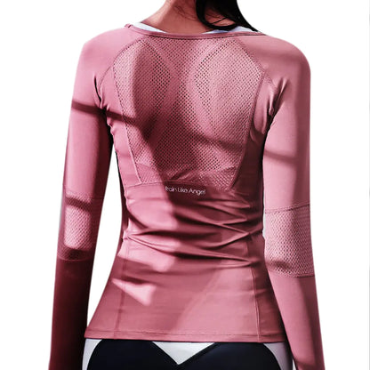 Seamless Long Sleeve Women's Sports Shirt: Perfect for Fitness, Running, Yoga, and More!